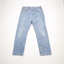 Vintage Y2K 2002 Levis 505 Mens 36x30 Distressed Regular Fit Straight Leg Jeans - £46.74 GBP