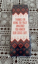 Thanks For Being Toe Tally Amazing Unisex Crew Socks Brand New Great Gif... - £9.00 GBP