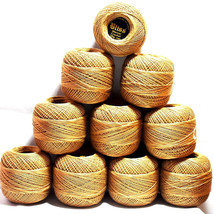 Crochet Cotton Thread Yarn Cross Stitch Balls for Knitting Craft Dark Go... - £17.50 GBP