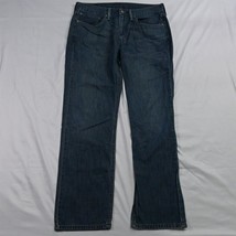 Levi&#39;s 34 x 32 514 Straight Dark Wash Denim Jeans - £19.92 GBP