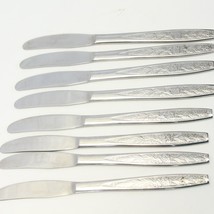 Stanley Roberts Granata Rose Crown Dinner Knives 8 3/4&quot; Stainless Lot of 8 - £30.71 GBP
