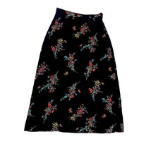 Vintage 90s 2000s Y2K Black Floral Skirt Flowy Grunge Punk Paisley sz8 w... - $260.77 MXN