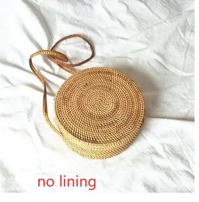 2022 INS Popular Women Handmade Round Beach  Bag Bali  Straw Bags Summer Woven R - £41.72 GBP