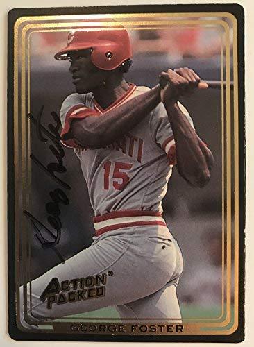 George Foster Signed Autographed 1992 Action Packed Baseball Card - Cinc... - $15.00