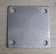 1 Pc of 1/4&quot; x 12&quot; x 12&quot; Steel Mounting Plate, Rounded Corners, 3/8 Holes in Cor - £59.44 GBP