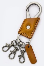 Leather Hooked Keychain - $12.50