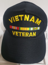 Vintage 80s Navy Blue Vietnam War Veteran Snapback Hat Cap Eagle Crest U... - £10.45 GBP