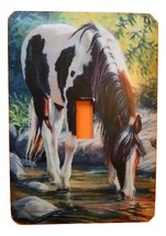 Horse Drinking Water Metal Switch Plate animals - £7.25 GBP