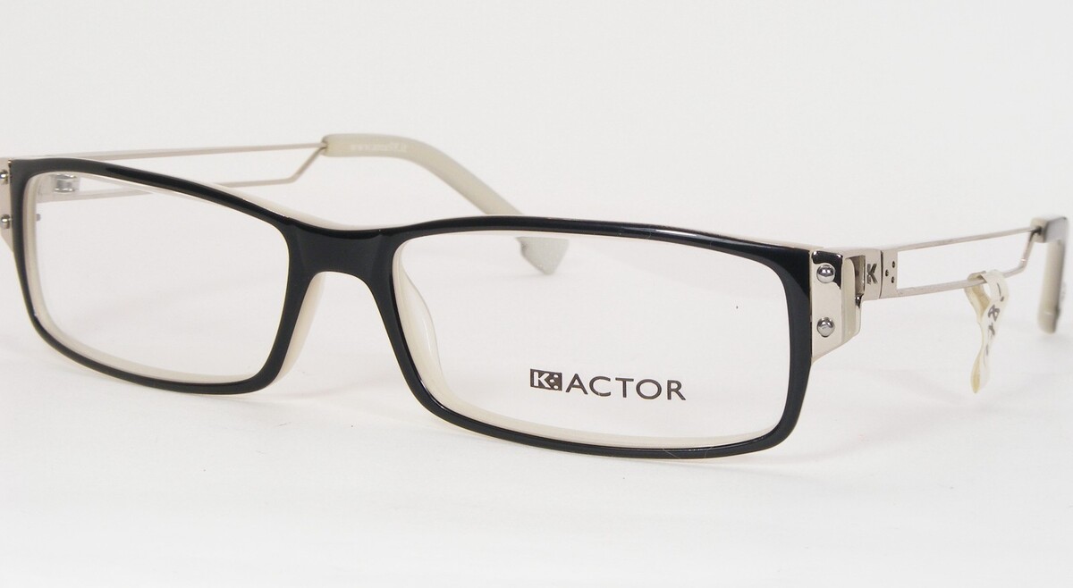 K-ACTOR KV2013 35 Black /Silver UNIQUE RARE EYEGLASSES GLASSES FRAME 53-... - $94.04