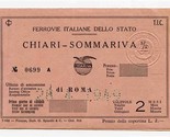 Chiari Sommariva Italian State Railways 1949 Ticket Booklet Punched Embo... - $17.82