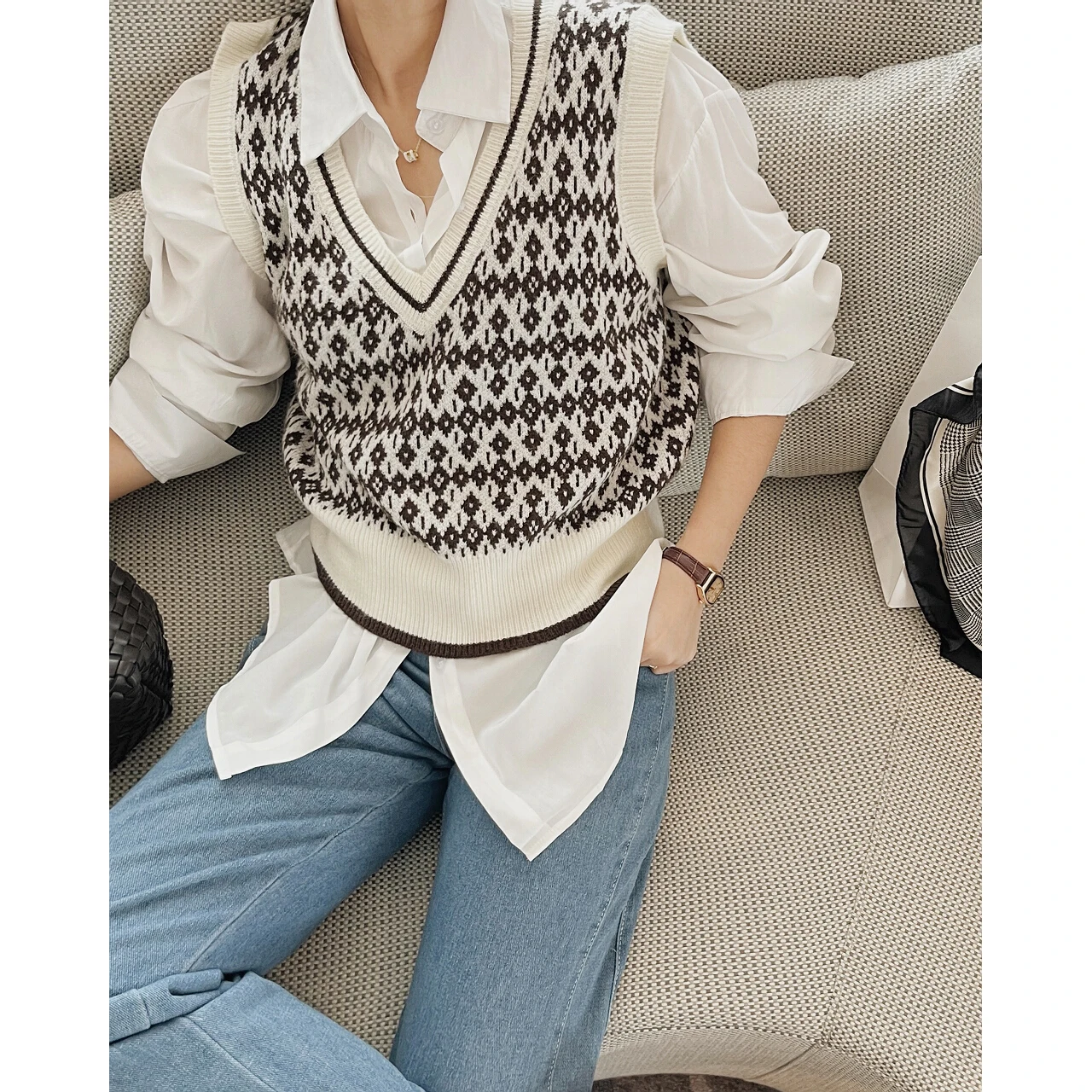   Za Woman Oem Vests Pullover Y2k Clothes Sleeveless Top Knit New Waistc... - $163.15