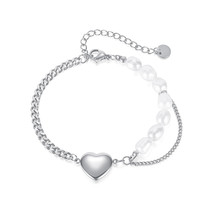 Style Titanium Steel Love Bracelet  High Grade Pearl Bracelet For Women - £13.36 GBP