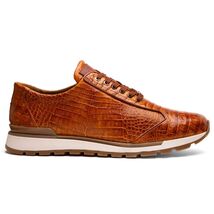 Alonzo Sporty Genuine Caiman Crocodile Sneaker Cognac image 2