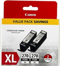 Canon 270XL Black Ink Cartridge Triple Pack 3 x PGI-270XL 0319C005 3 x 0319C001 - £40.07 GBP