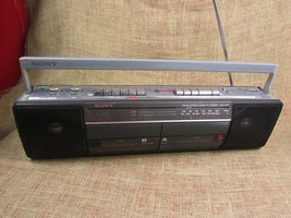 Vintage Sony Sound Rider Boombox: Model CFS-W301, AM-FM, Dual Cassette (Tested) - £42.16 GBP