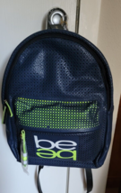 Bebe Navy Blue &amp; Green Sport Backpack Bag MSRP $109 NWT - £56.01 GBP