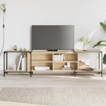 TV Cabinet Sonoma Oak 203x37x50 cm Engineered Wood - £57.85 GBP