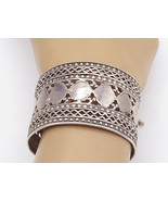 925 Sterling Silver - Vintage Dark Tone Ornate Pattern Bangle Bracelet -... - $3,491.52 MXN