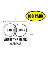 100 PACK 4" x 3.75" DAD JOKES Sticker Decal Humor Funny Gift VG0076 - $84.15