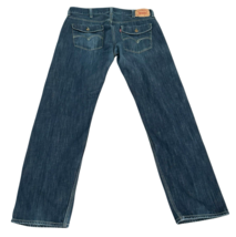 Levis 514 Jeans Mens Actual 36x34 Slim Straight Flap Pockets Denim Blue - $35.86