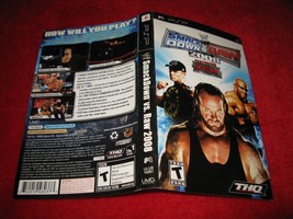 Smackdown vs Raw 2008: Playstation Portable PSP Video Game Case Cover Ar... - £0.78 GBP