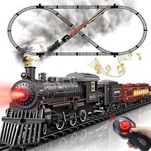 Train Set Remote Control Train Toys w Luxury Track Passenger Carriage Re... - £66.46 GBP