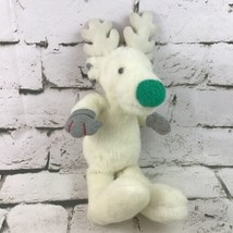Vintage Applause Snowbell Christmas Plush White Reindeer Stuffed Animal Toy  - £11.86 GBP