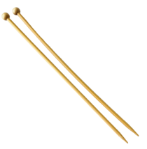 Wood Knitting Needles Smooth Lightweight Bamboo 4.5 mm / 7  9&quot; - £8.53 GBP