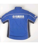 Yamaha Factory Racing Button Up Shirt Mens Size XL Embroidered Blue Mech... - $726.75 MXN