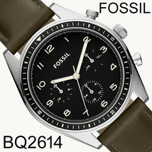NIB Fossil BQ2614 Wilkin Multifunction Olive Leather Watch $139 Retail G... - £35.60 GBP