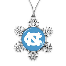 59715 North Carolina Tarheels Snowflake Christmas Ornament - £14.00 GBP