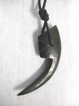 Eagle Talon Claw Hand Carved Black Brown Horn Totem Spirit Pendant Necklace - £7.98 GBP