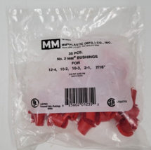 Milne Plastic Anti Short Conduit Bushing Fitting  2 MM Red Pack of 35 LR... - $8.00
