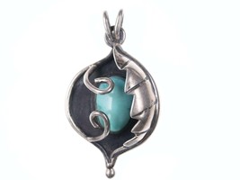 Vintage Native American sterling/turquoise pendant - $103.95