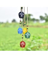 Vivanta 32in Hand-Painted Cow Bell Wind Chime for Rustic Decor Harmony b... - £20.89 GBP