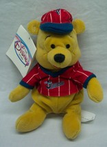 Walt Disney Winnie The Pooh Bear Baseball Player 8" Bean Bag Stuffed Animal New - £11.87 GBP