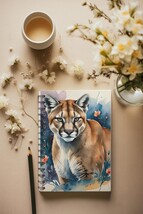 Artistic Wildcat Spiral Notebook, Ruled Line, Cat Lovers Gift, Journal N... - €14,66 EUR