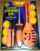 Colossal Carving Kit Pumpkin Pro Super Goop Scoop Stencils Saw Detailer ... - £1.49 GBP