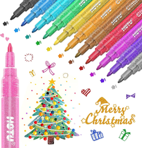 12 Glitter Markers Pens, Metallic Shimmer Markers for Rock, Glass, Wood,... - $27.58 CAD