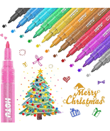 12 Glitter Markers Pens, Metallic Shimmer Markers for Rock, Glass, Wood,... - $360.32 MXN