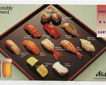Asahi Japanese Beer Sushi A La Carte Picture Menu - £13.98 GBP