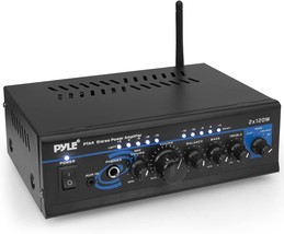Home Audio Power Amplifier System With Bluetooth - 2X120W Mini Dual, Pyle Pta4. - £50.99 GBP