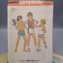 Vintage Sewing PATTERN Simplicity 6988, Childrens Stretch Knit 1975 Boys Shorts - $12.60