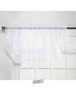 Elegance Voile 60&quot;Wx24&quot;L Layered Valance Sage - £7.41 GBP