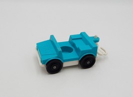 Fisher Price Little People Zoo Jeep Passenger Car Blue White 1984 - $6.99