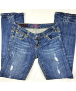 Rock&amp;Roll Cowgirl Low Rise Stretch Distressed Jeans 30x34 WD-2372 - $19.00