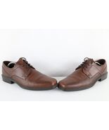 Ecco Mens EU 44 US 10 10.5 Perforated Leather Square Toe Oxford Dress Shoes - $1,094.83 MXN