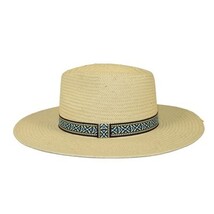 Men's Summer Hat By Broner Woven Straw Style Oasis 88-558 Ivory image 4