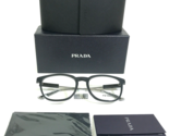 PRADA Eyeglasses Frames VPR 19Z 1RO-1O1 Matte Black Silver Clear 53-19-140 - $168.08