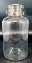 Vintage 1 Gallon Glass Unmarked Jar with Glass Lid 12&quot; X 7&quot; - $49.49